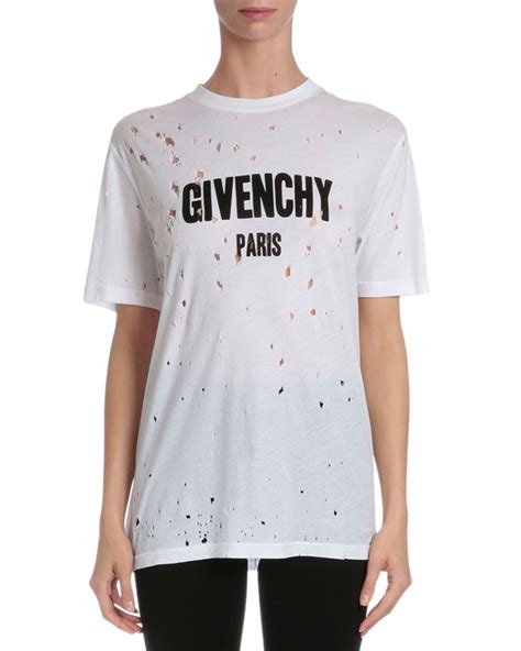 givenchy whitr tshirt|givenchy graphic t shirt.